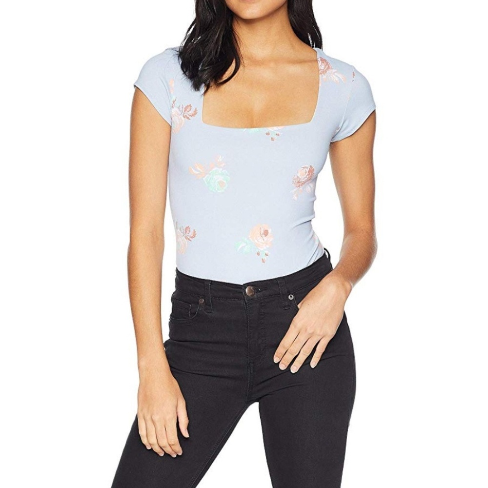 Free People Floral Body Suit